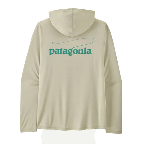 Patagonia Capilene Cool Sun Daily Hoody Casting Logo - Dyno White (45467 DYWH) Back