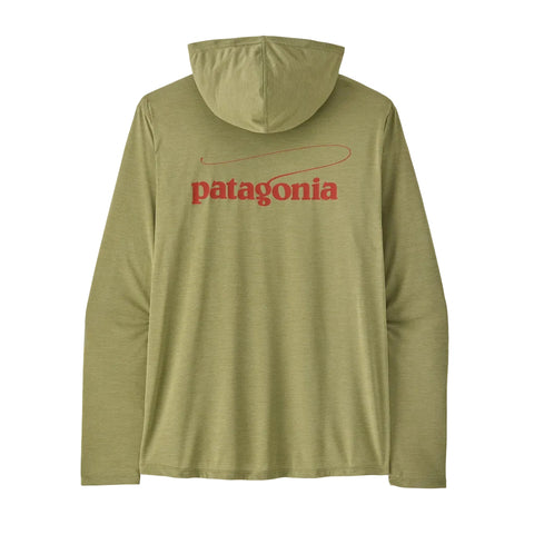 Patagonia Capilene Cool Sun Daily Hoody Casting Logo - Gumtree Green Light Gumtree Green X-Dye (45467 GGNX) Back