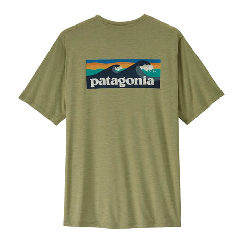 Patagonia Capilene Cool Daily Shirt - Boardshort Logo: Gumtree Green/Light Gumtree Green X-Dye (45481 GGNX) Back
