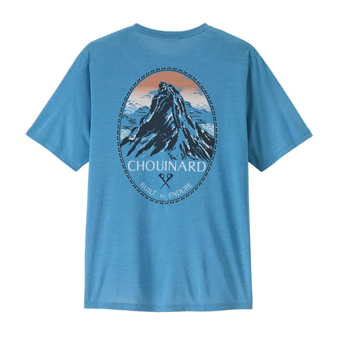 Patagonia Capilene Cool Daily Shirt - 'Chouinard Crest: Shore Blue/Light Shore Blue X-Dye (45480 SHRX) Back