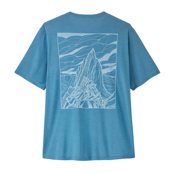 Patagonia Capilene Cool Daily Shirt - Cloud Crag: Shore Blue/Light Shore Blue X-Dye (45477 SHRX) Back