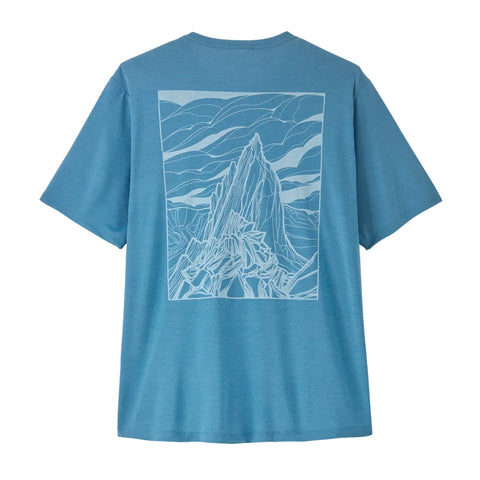 Patagonia Capilene Cool Daily Shirt - Cloud Crag: Shore Blue/Light Shore Blue X-Dye (45477 SHRX) Back