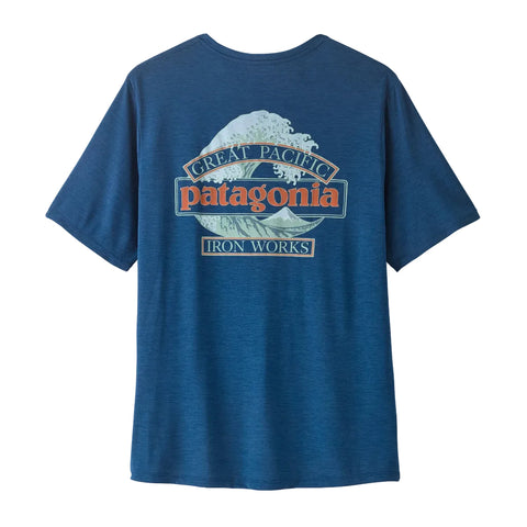 Patagonia Capilene Cool Daily Shirt - Great Waves: Clement Blue /Light Clement Blue X-Dye (45456 CMBX) Back