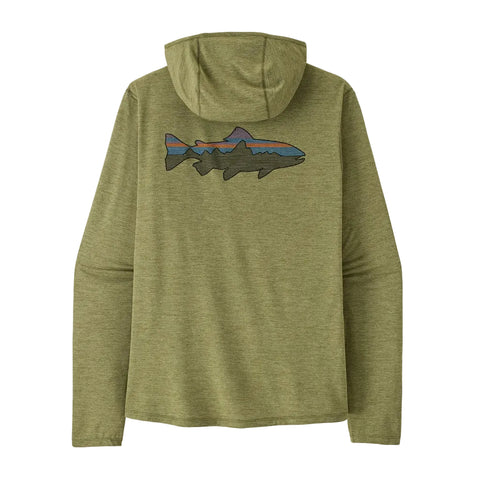 Patagonia Capilene Cool Sun Hoody Fitz Roy Trout - Caper Green Buckhorn Green X-Dye (44937 CGBX) Back