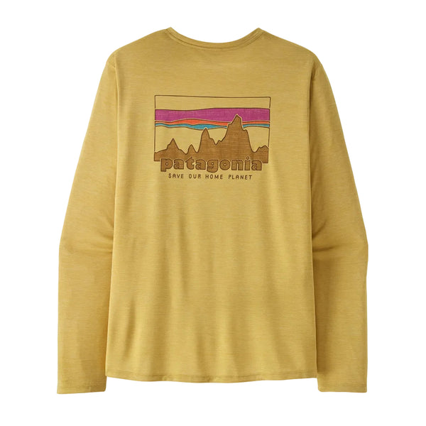 
Patagonia L/S Capilene Cool Daily Shirt - '73 Skyline: Limestone Yellow - Light Limestone Yellow X-Dye (45454 LMYX) Back