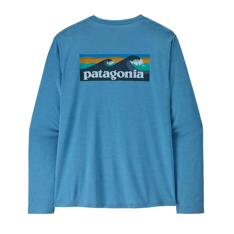 Patagonia L/S Capilene Cool Daily Shirt - Boardshort Logo: Shore Blue - Light Shore Blue X-Dye (45457 SHRX) Back