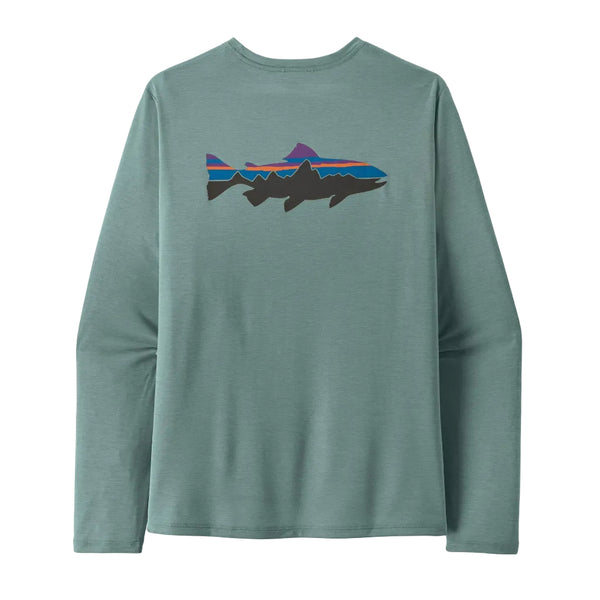 Patagonia L/S Capilene Cool Daily Shirt - Fitz Roy Trout: Blue Sage - Light Blue Sage X-Dye (45452 BSLX) Back