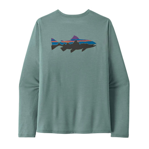 Patagonia L/S Capilene Cool Daily Shirt - Fitz Roy Trout: Blue Sage - Light Blue Sage X-Dye (45452 BSLX) Back