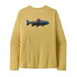 Patagonia L/S Capilene Cool Daily Shirt - Fitz Roy Trout: Limestone Yellow - Light Limestone Yellow X-Dye (45452 LMYX) Back