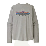Patagonia L/S Capilene Cool Sun Shirt Fitz Roy Trout - Crisp Grey Salt Grey X-Dye (44932 CGSX) Back