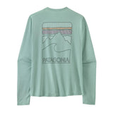 Patagonia L/S Capilene Cool Sun Shirt Peak Visions - Thermal Blue Thin Ice X-Dye (44934 TBIX) Back