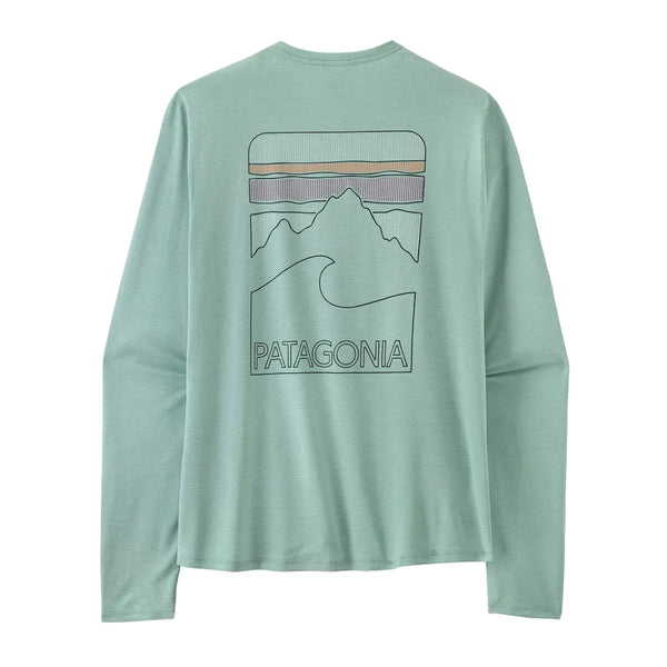 Patagonia L/S Capilene Cool Sun Shirt Peak Visions - Thermal Blue Thin Ice X-Dye (44934 TBIX) Back