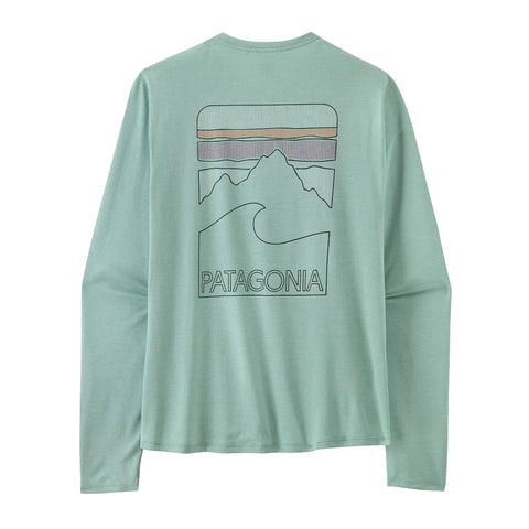 Patagonia L/S Capilene Cool Sun Shirt Peak Visions - Thermal Blue Thin Ice X-Dye (44934 TBIX) Back