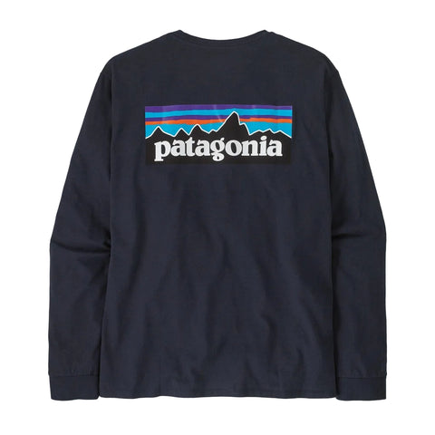Patagonia L/S P-6 Logo Responsibili-Tee - New Navy (NENA) Back