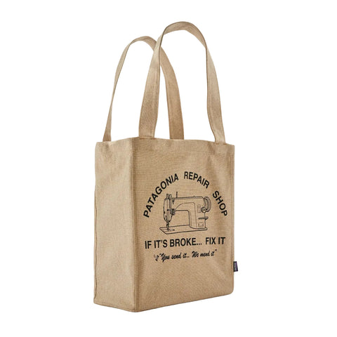 Patagonia Recycled Market Tote - Repair Shop: Classic Tan (59250 RPCC) Front