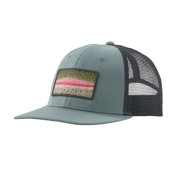 Patagonia Take a Stand Trucker Hat - Casting Logo: Rainbow Run/Blue Sage (38356 RBSG) Front