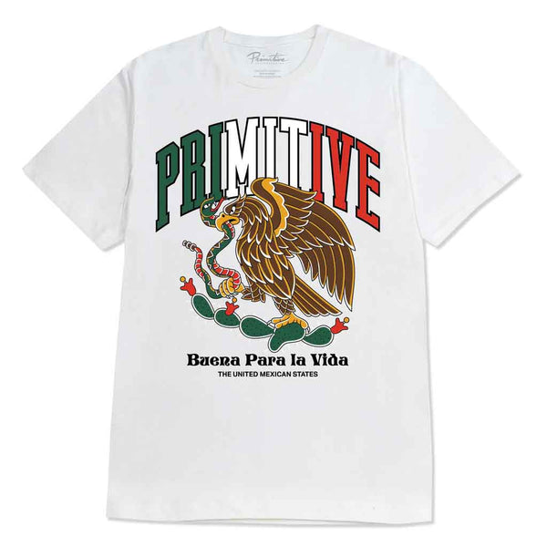 Primitive Collegiate Mexico HW S/S Tee - White