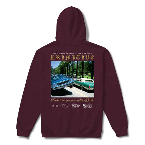 Primitive Low and Slow Hoodie - Burgundy