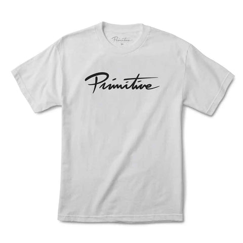 Primitive Youth Nuevo Script Tee - White