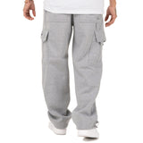 Pro Club Heavy Weight Fleece Cargo Pant - Heather Grey Back