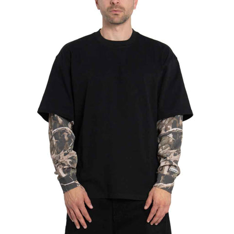 Pro Club Heavy 2Fer Thermal L/S Tee - Black/Camo