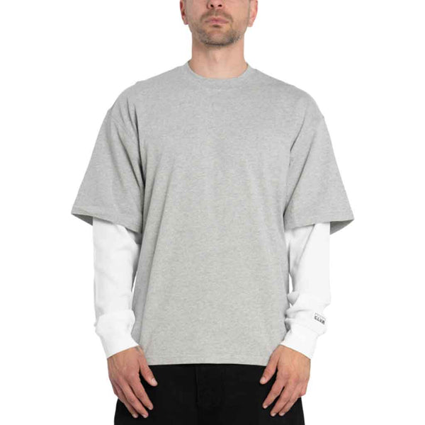Pro Club Heavy 2Fer Thermal L/S Tee - Gray/White