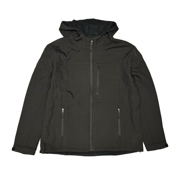 Renegade Water Resistant Soft Shell Zip Hoody Jacket - Black
