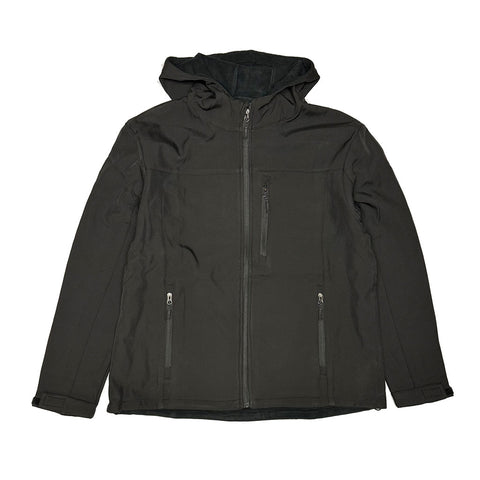 Renegade Water Resistant Soft Shell Zip Hoody Jacket - Black