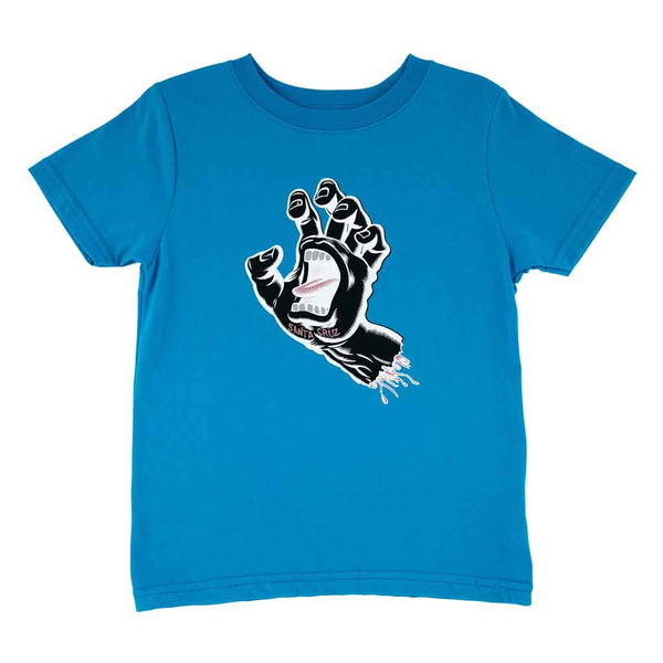 Santa Cruz Kid's Screaming Hand Tee - Cobalt