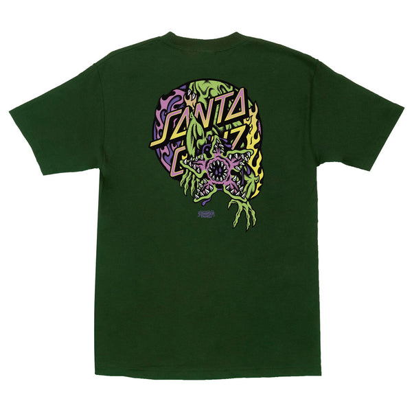 Santa Cruz x Stranger Things Demogorgon Dot S/S Tee - Forest Green