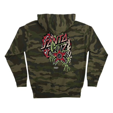 Santa Cruz x Stranger Things Demogorgon Dot P/O Hoodie - Forest Camo