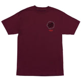 Santa Cruz x Stranger Things Hellfire Pit S/S Tee - Maroon Front