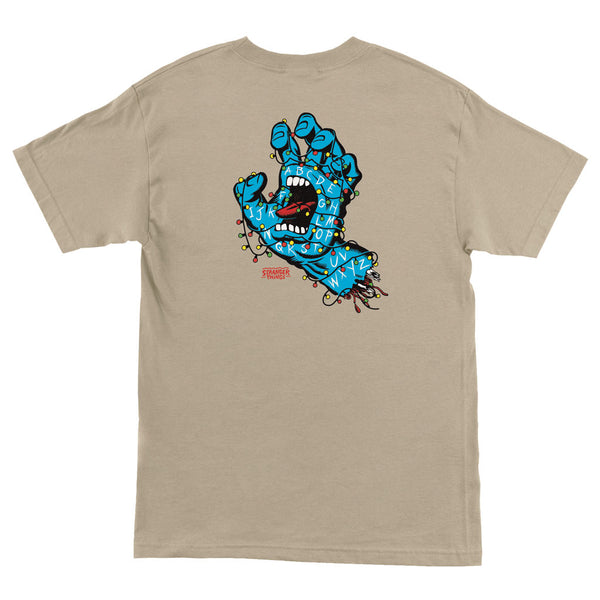 Santa Cruz x Stranger Things Screaming Lights S/S Tee - Sand