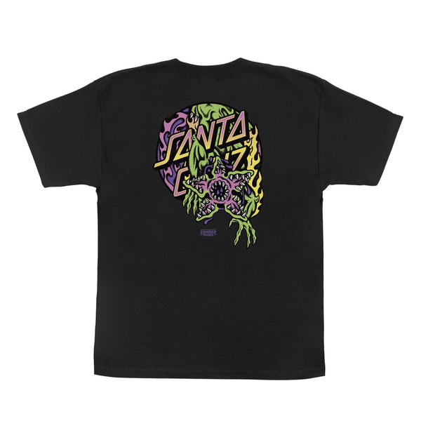 Santa Cruz x Stranger Things Youth Demogorgon Dot S/S Tee - Black