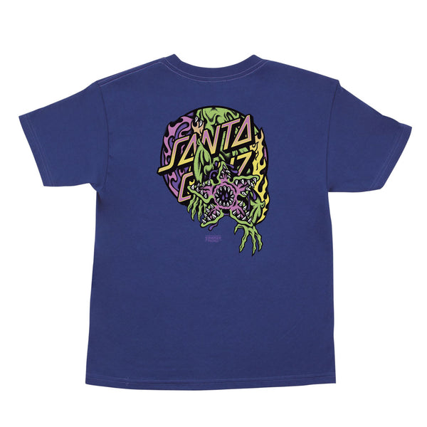 Santa Cruz x Stranger Things Youth Demogorgon Dot S/S Tee - Cobalt