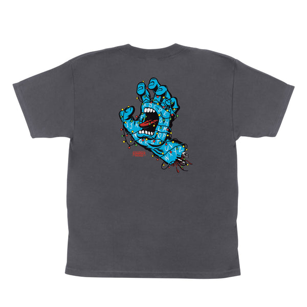 Santa Cruz x Stranger Things Youth Screaming Lights S/S Tee - Charcoal