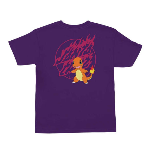 Santa Cruz x Pokemon Youth Fire Type 1 S/S T-shirt - Purple