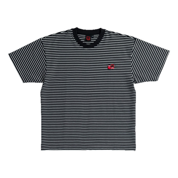 Spitfire Eternal Emb Stripe S/S Shirt - Black/White