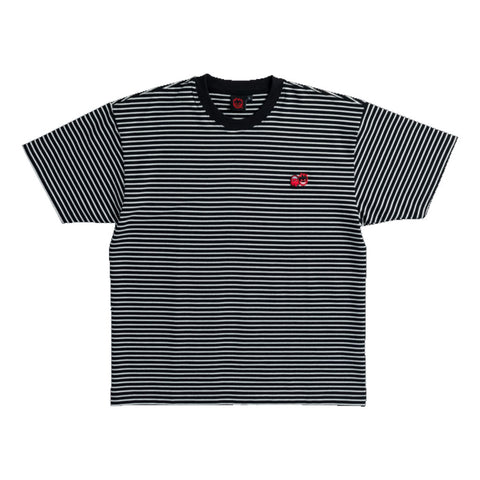 Spitfire Eternal Emb Stripe S/S Shirt - Black/White
