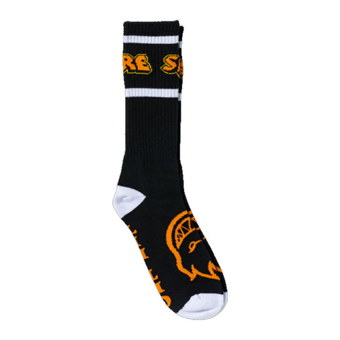 Spitfire Hellfire Script Sock - Black