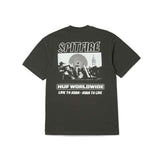 Huf x Spitfire Burns S/S Heavyweight Tee - Washed Black Back