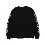 Huf x Spitfire Chrome Head L/S Tee - Black Back