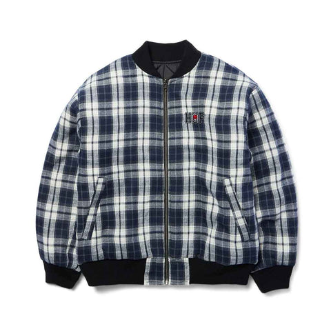 Huf x Spitfire Reversable Plaid Jacket - Navy/Black