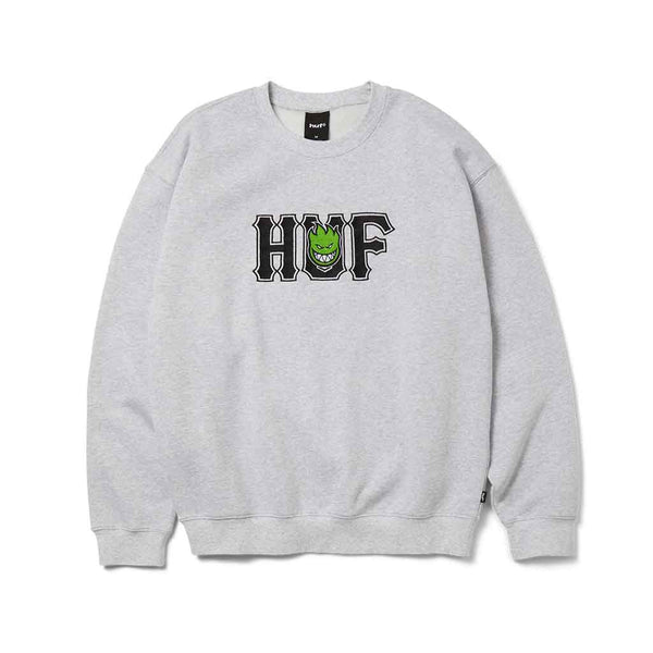 Huf x Spitfire Union Crewneck - Heather Grey