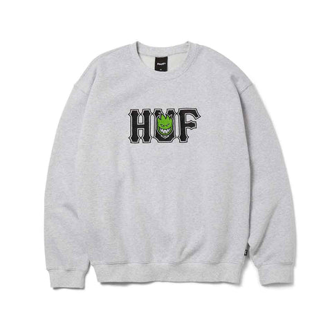 Huf x Spitfire Union Crewneck - Heather Grey