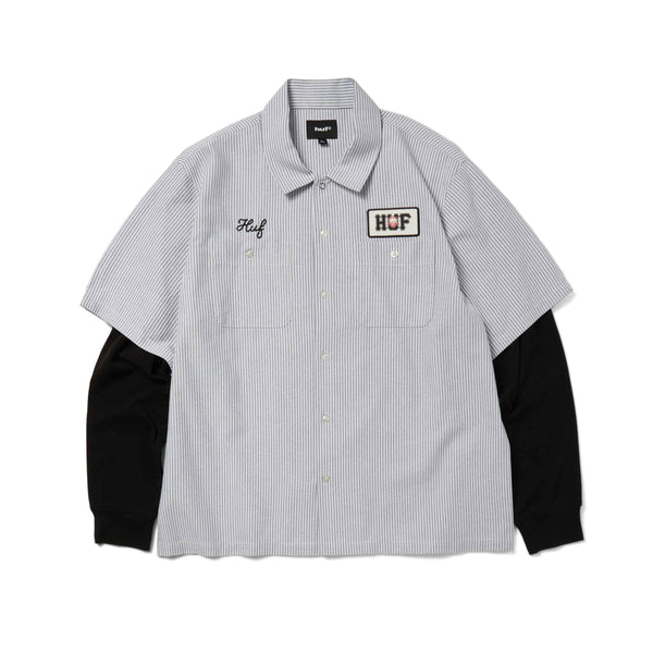 Huf x Spitfire Union Work Shirt - Black/White