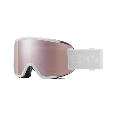 Smith 25/26 Squad Low Bridge Fit Goggles - White Vapor + ChromaPop Everyday Rose Gold Mirror