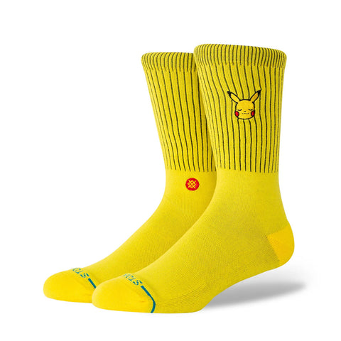 Stance Pikachu Crew Sock - Yellow