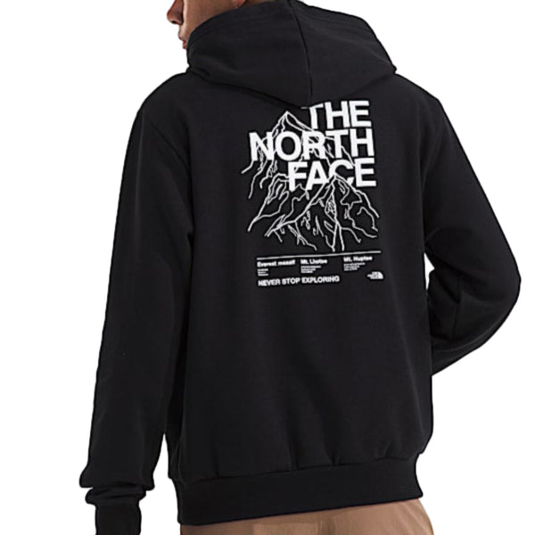 The North Face Evolution Half Dome Mountain Hoodie Graphic - TNF Black JK3 Back