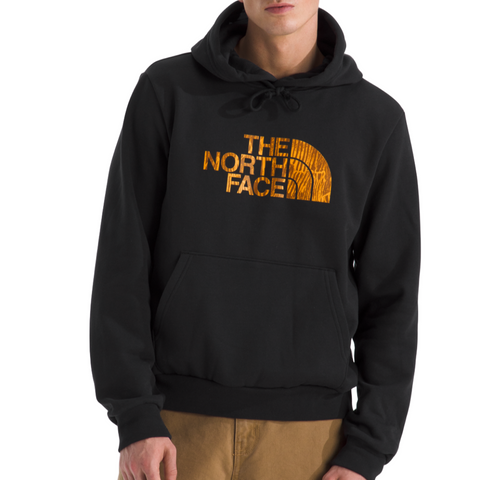 The North Face Evolution Regenerative Ink Half Dome Hoodie - Black/Summit Gold ETI Front